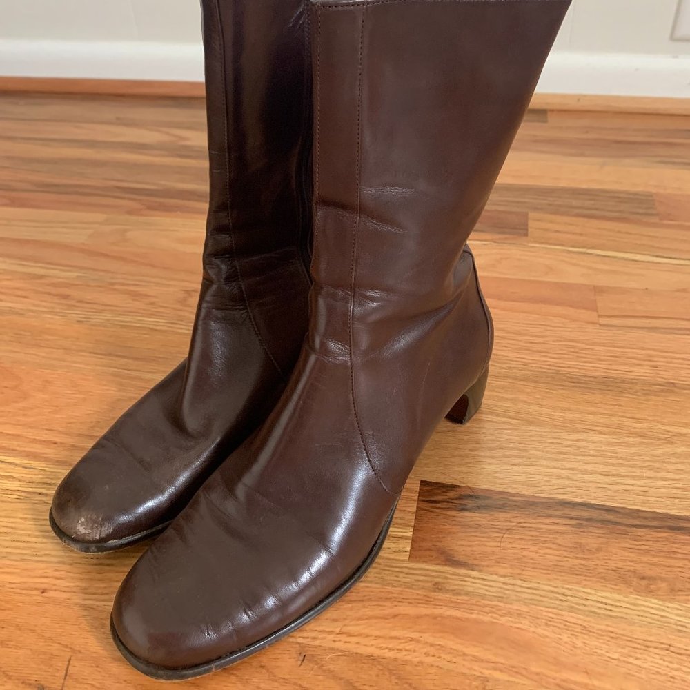 Cole Haan Mid Calf Leather Boots